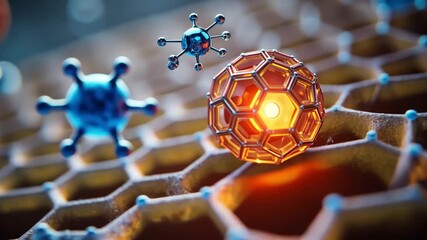 Microscopic Marvel: An in-depth exploration of cellular structures and biological composition, revealing intricate details of cellular components, set against a science environment.