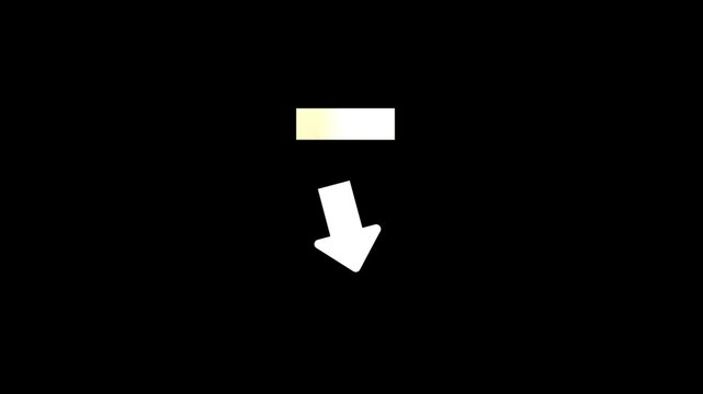 Up arrow or upload motion icon with black background. Great for technology, web, business, and entertainment.