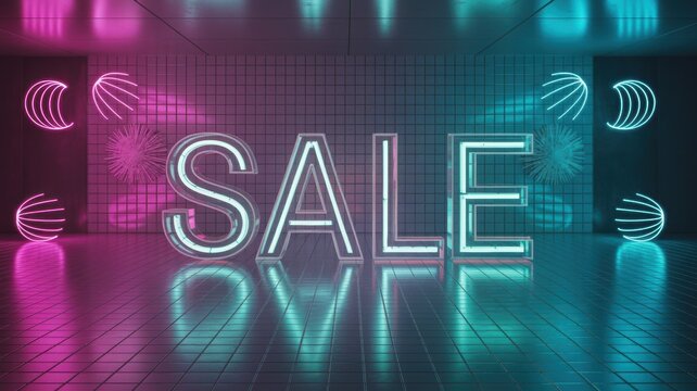 Get ready for the sale with vibrant neon lights that pop, perfect for grabbing attention and boosting your marketing, advertising, and social media promotions