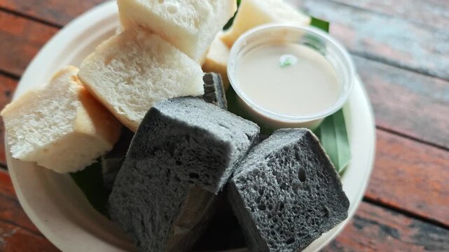 Chaco bread on a rotating plate