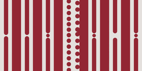 A patterned background with vertical stripes and rows of circles in red and white color scheme design
