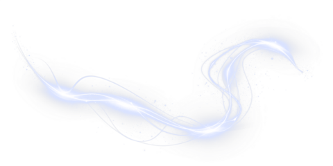 PNG Blue Light Wave Overlay with Transparent Background