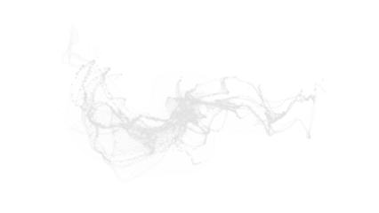 Abstract PNG Overlay with White Glitter Twirl on Transparent Background