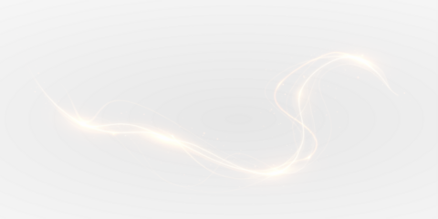 Golden Light Wave PNG Overlay with Shiny Twirl on transparent background