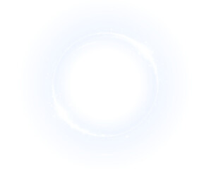 PNG Neon Blue Swirl Overlay with Transparent Background