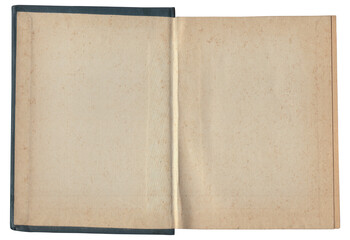 Vintage empty background of old book paper texture isolated