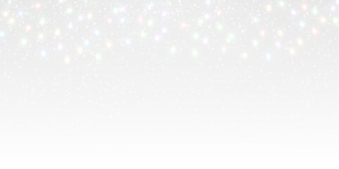 Festive PNG Garland of Neon Lights on Transparent Overlay on transparent background