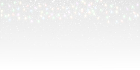 PNG Neon Garland Overlay with Festive Isolated Lights on transparent background