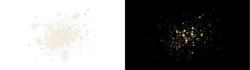 Stunning Gold Glitter PNG Overlay with Transparent Background