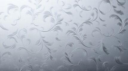 Fototapeta premium Embossed White Ornamental Pattern On Textured Surface. Elegant Floral Swirls In Subtle 3D Effect. Ideal For Wallpaper, Packaging Or Decorative Design
