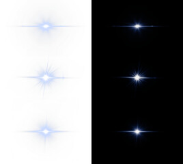 Blue Flare PNG with Transparent Overlay Design on transparent background