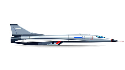 Fototapeta premium A pixel art illustration of a silver fighter jet on a white background