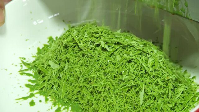 Green Tea Flavor Bingsu (Korean Style Shaved Ice).