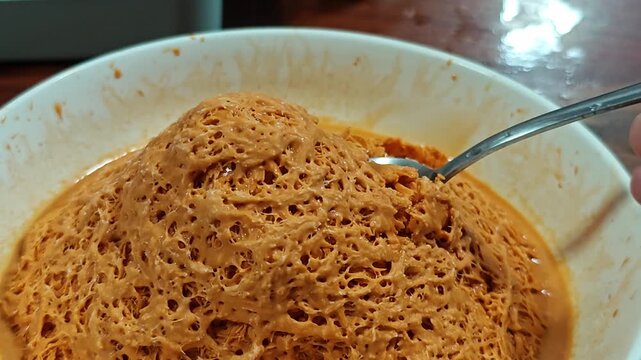 Thai Tea Flavor Bingsu (Korean Style Shaved Ice).