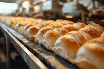 Bakery production line bread rolls