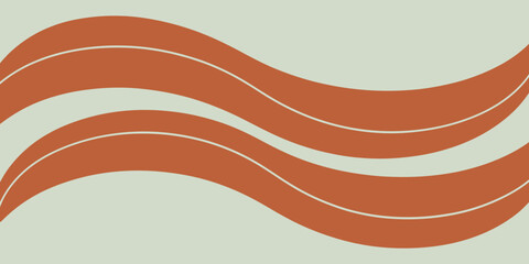 Abstract background featuring orange wavy lines with thin white lines on a light green backdrop
