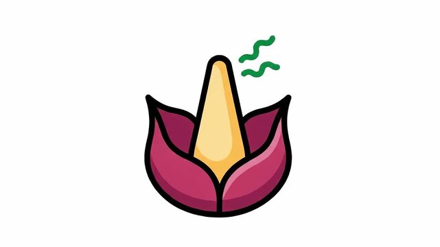 Animated floral pattern loopable blooming growth, suitable for spring and summer background elements