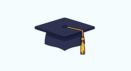 Graduation cap with tassel isolated on is a symbol of academic achievement and success in education and career advancement