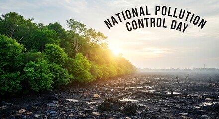Observe national pollution control day with a stark image of environmental degradation and the urgent need for pollution control measures