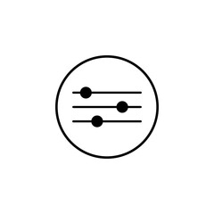 Settings Tool Icon Black Silhouette on White.