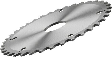 Circular Saw Blade With Sharp Metal Teeth A Central Hole And Tension Slots Isolated Transparent Background Cutting Tool Woodworking Hardware Industrial Tool Transparent Background