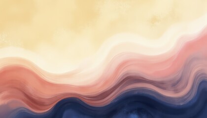 Abstract Wave Background Pink, Blue and Beige Color Gradient
