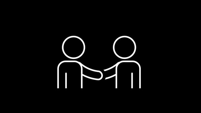 portrays two individuals forming a partnership agreement, demonstrating trust, cooperation, shared goals, and mutually beneficial collaboration supporting long-term success