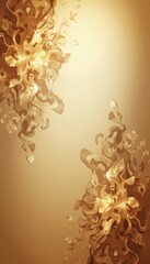 Elegant Gold Floral Frame Border Design for Luxury Backgrounds