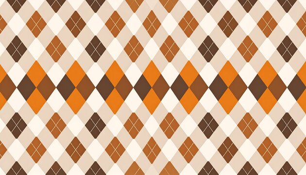 Autumn Argyle Pattern - A Seamless Fall-Themed Background Design.