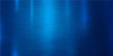 Abstract blue background with subtle metallic lines and brushed light grey texture design
