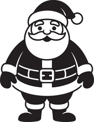 Christmas Santa claus logo silhouette vector illustration