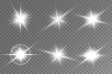 Lens Flare, light glow effect. sun or realistic shining star with backlight effect.
bokeh glitter and sparkles or sparkles on transparent background.
