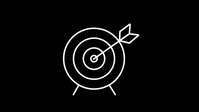 Minimalist Target Icon with Arrow