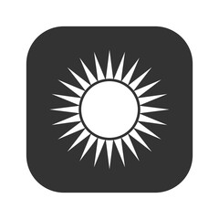 Sun icon isolated on transparent background