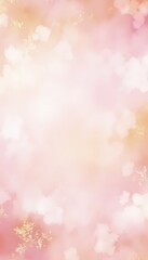 Soft Pink Cloud Background with Gold Accents Abstract Texture