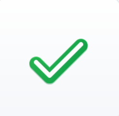 Approval Icon with Green Check Mark in Circle