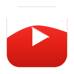 Media Play Icon with Red Gradient with Play Button