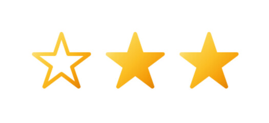 Gradient Star Icons with Rating and Achievement Symbols