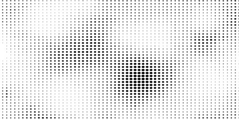 Abstract halftone dots vector pattern with black and white seamless texture for web design or wallpaper