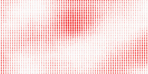 Abstract red and white polka dot halftone texture pattern vector illustration background design