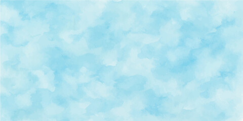 Bright blue sky with fluffy white clouds, a perfect natural summer cloudscape background texture
