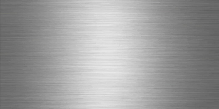 Brushed metal surface texture is a shiny metallic pattern often seen on stainless steel or aluminum industrial plates