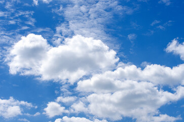 White clouds in blue sky