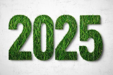 Numbers green typography texture.