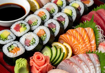 Artistic Sushi and Sashimi