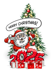 santa's cartoon card.ai