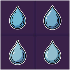 Water droplets with white outline Emo Culture