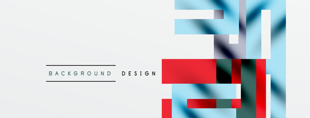 Abstract geometric design. Rectangles overlap, creating vibrant color blocks. Minimalist style, suitable for backgrounds, presentations.