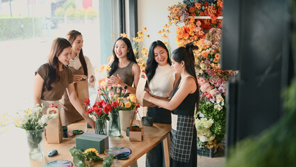 Candid Photo series of flower arrangement