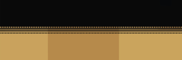 A simple background with black and gold colors and dotted lines separating the two sections clearly visible